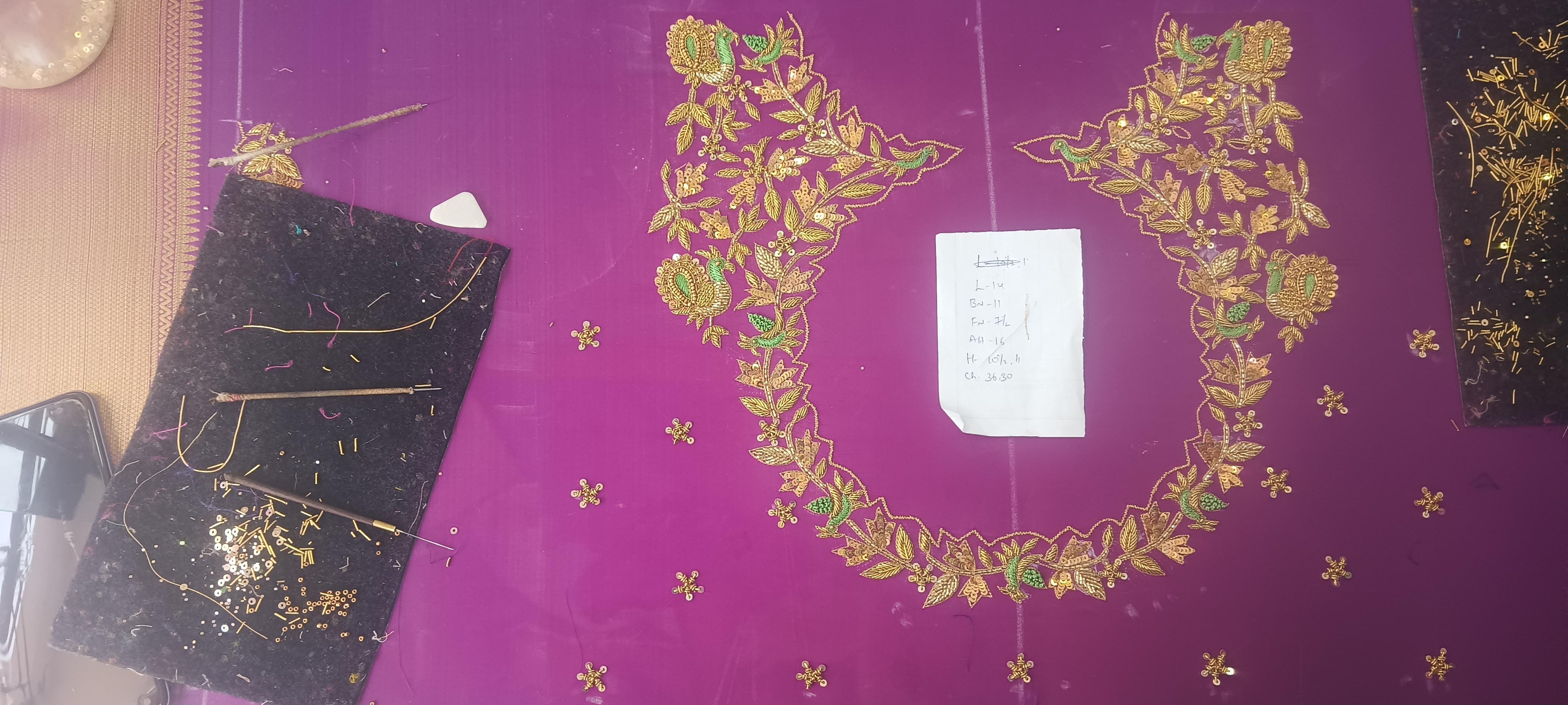 Blouse design customise handwork 