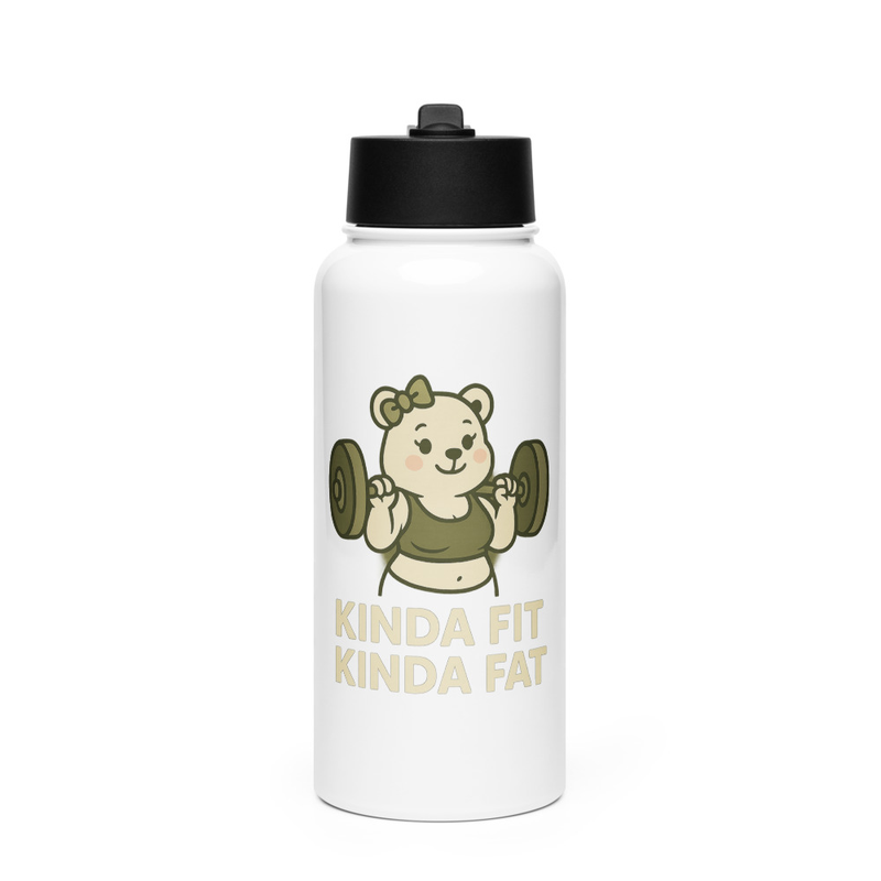 Stainless Steel Water Bottle with a Straw Lid