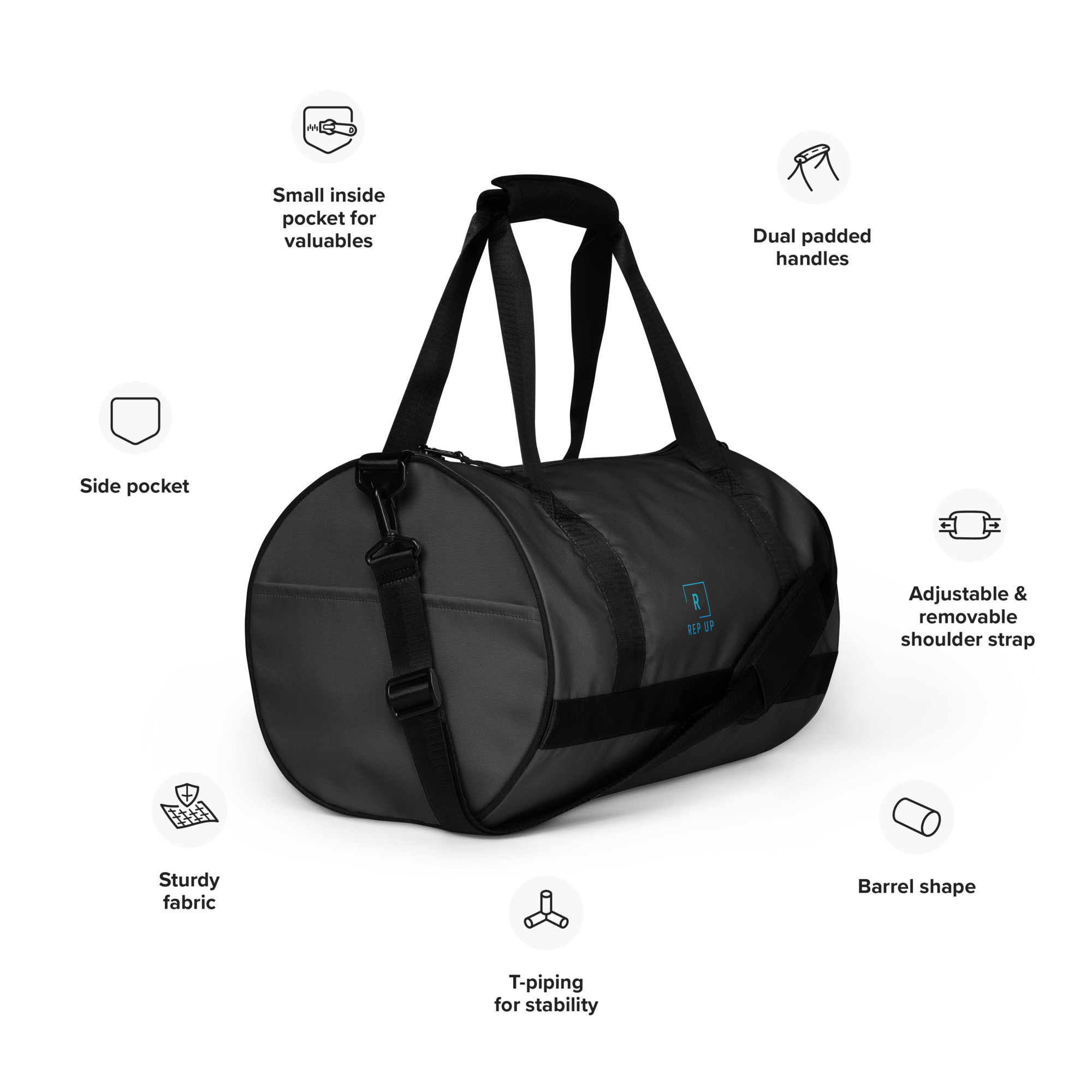Rep Up Duffel Bag - Black