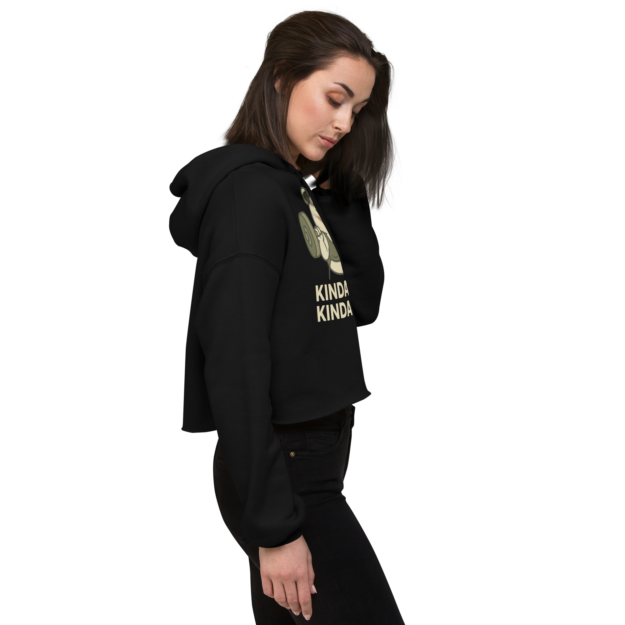 Kinda Fit Kinda Fat Crop Top Hoodie