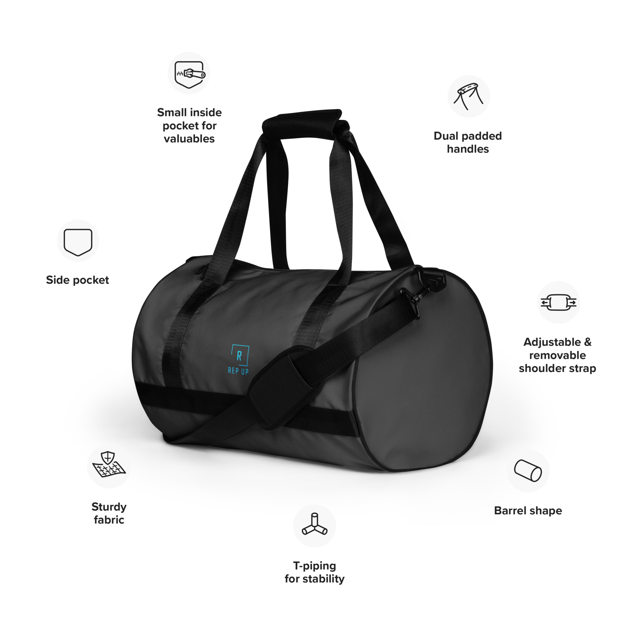 Rep Up Duffel Bag - Black