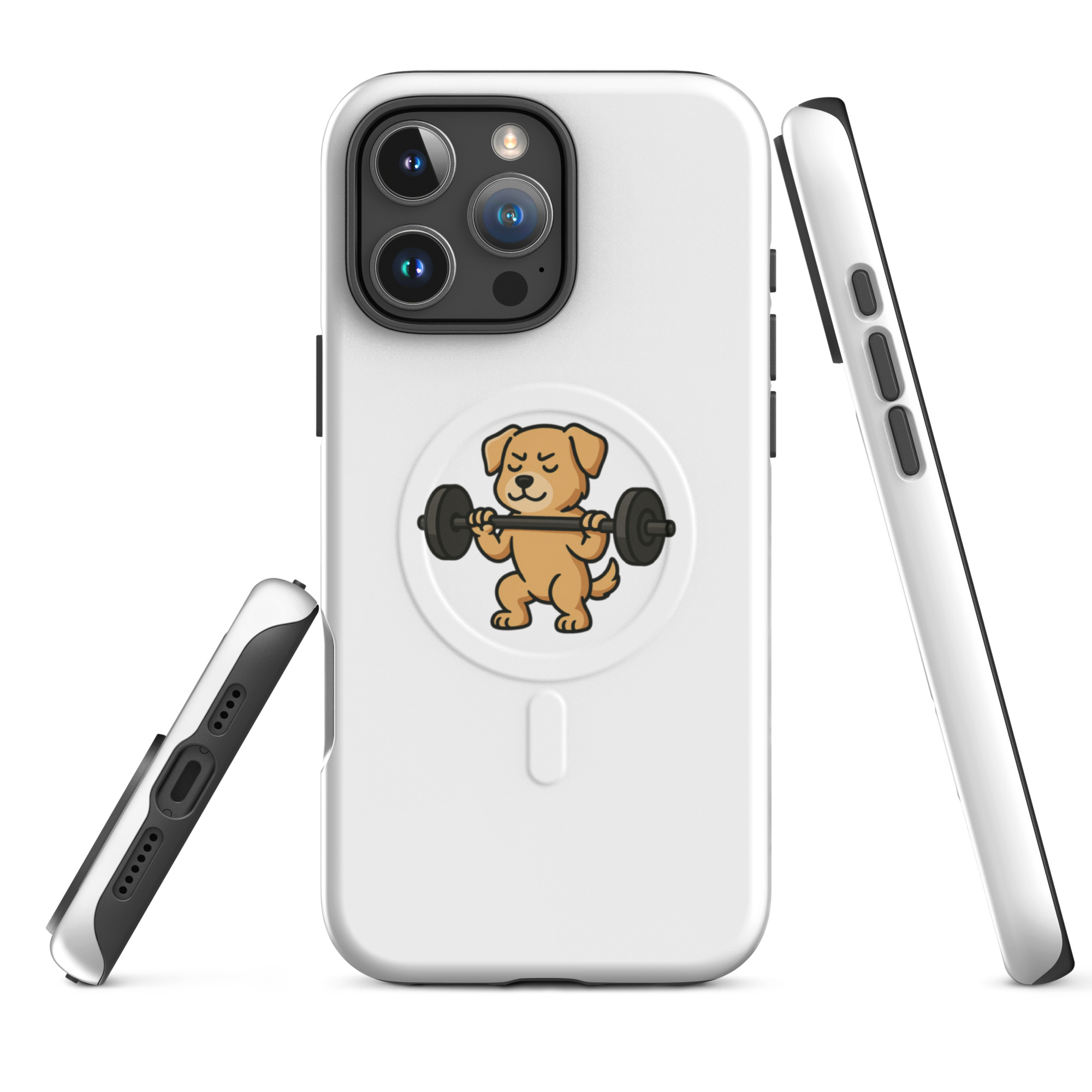 Cute Puppy Weightlifting Phone Case