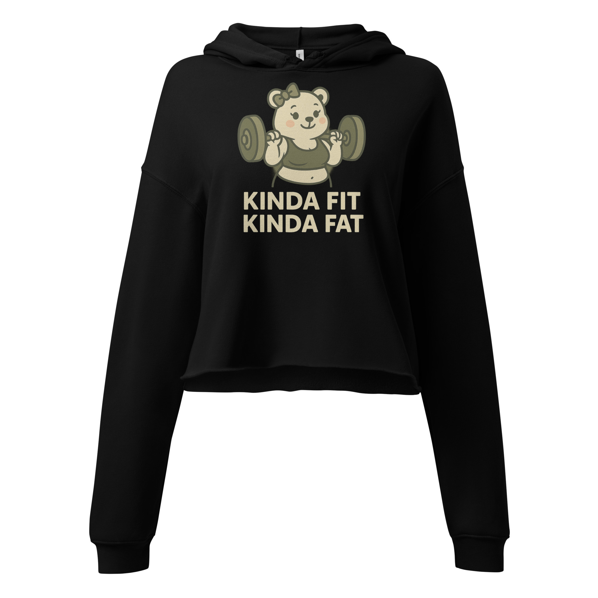 Kinda Fit Kinda Fat Crop Top Hoodie