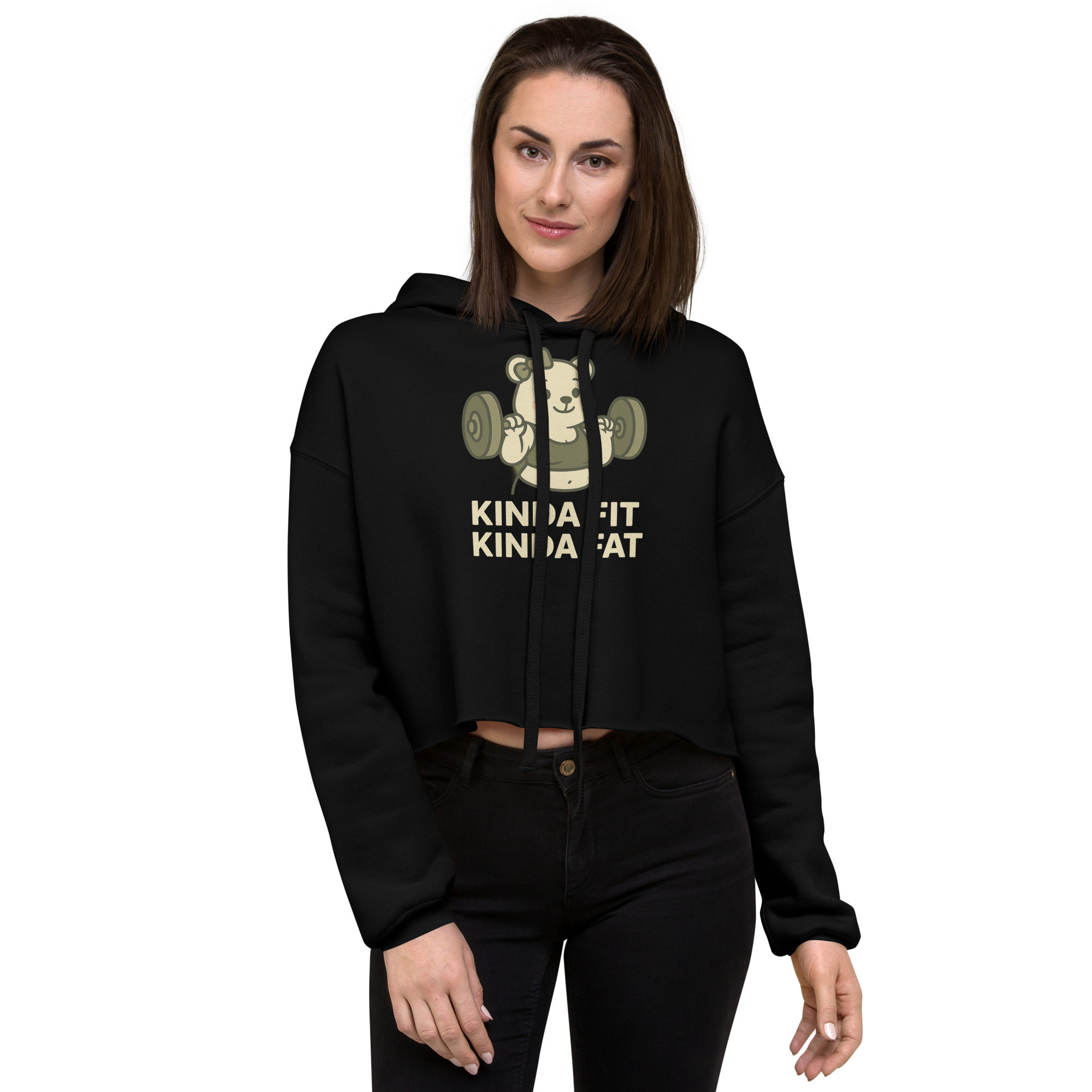 Kinda Fit Kinda Fat Crop Top Hoodie