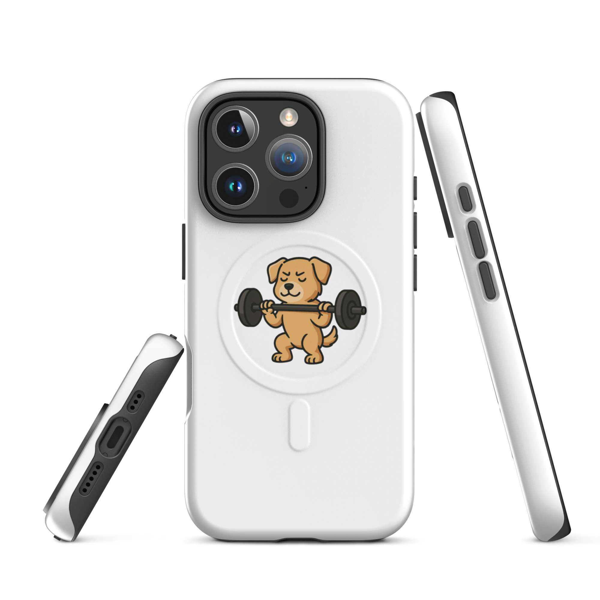 Cute Puppy Weightlifting Phone Case