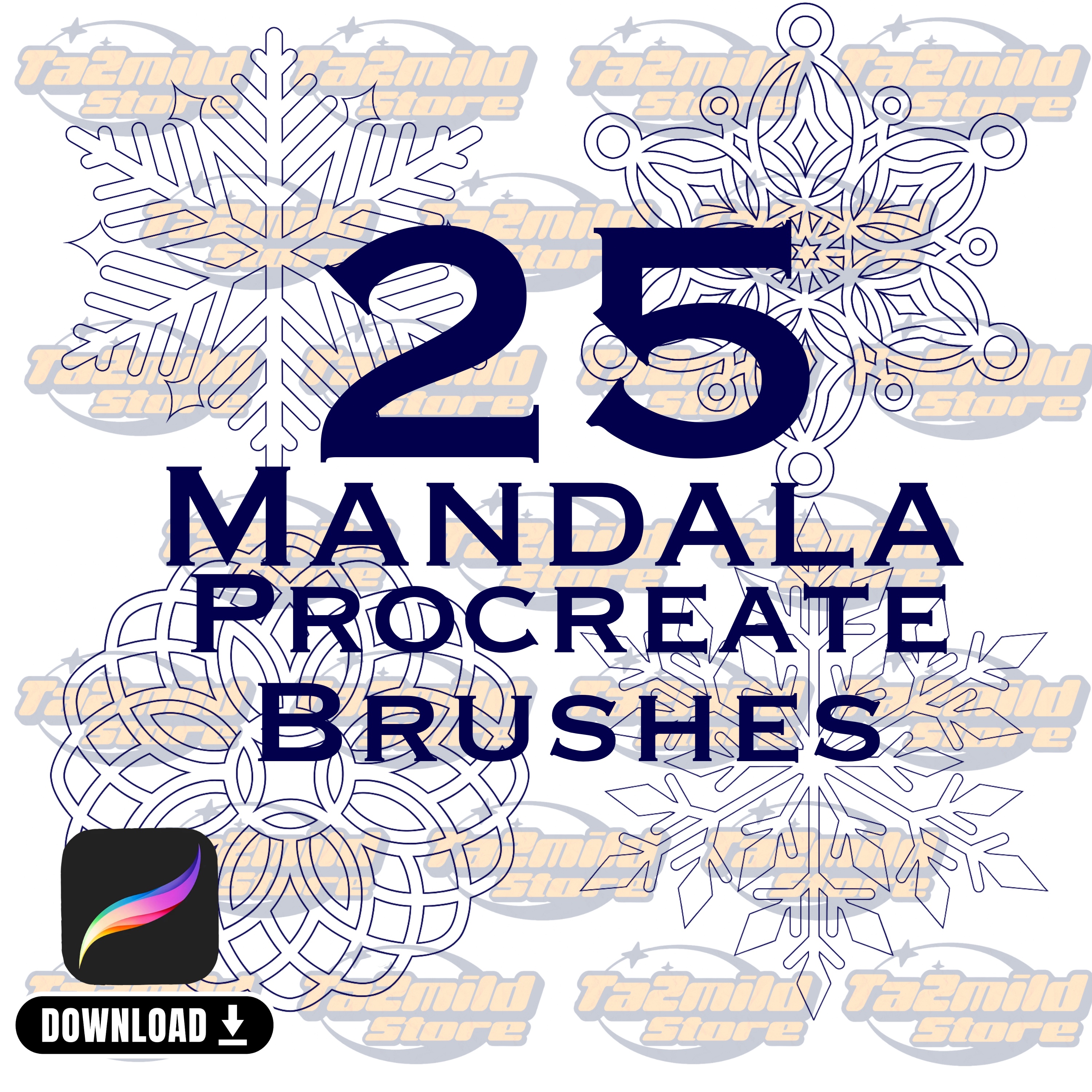 Mandala Procreate Brush Set: Tattoo Dotwork & Geometric Art (Digital Download)