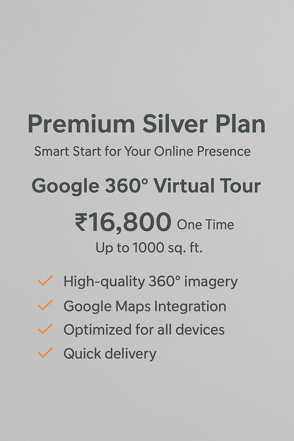 Premium Silver Plan - Google 360° Virtual Tour