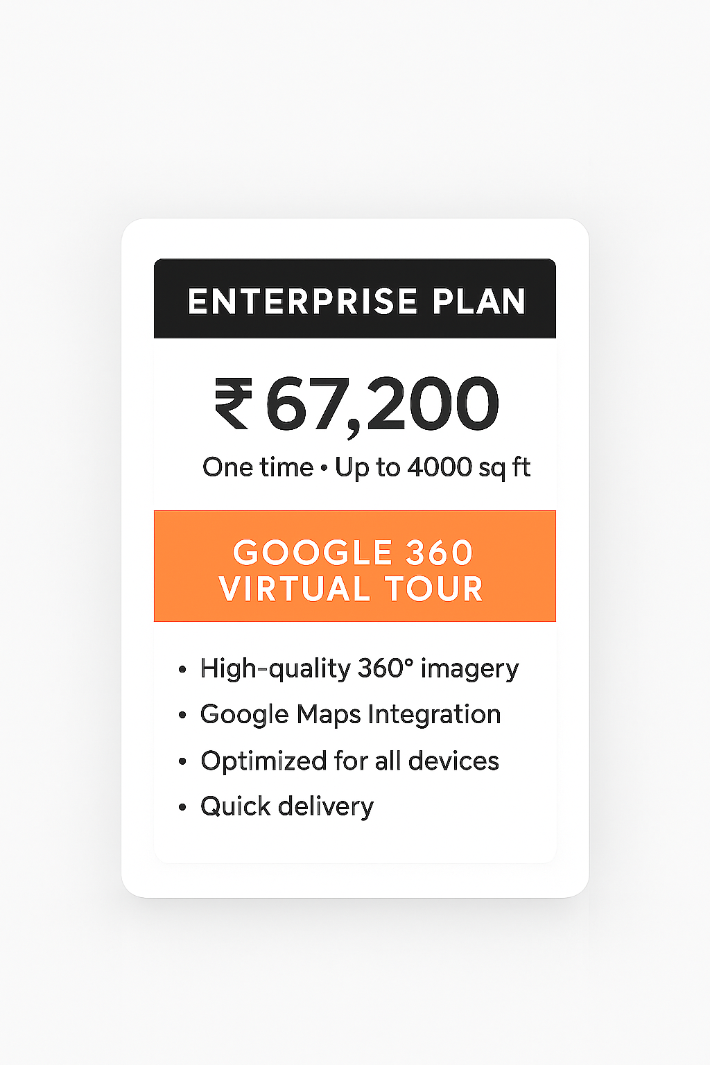 Google 360 Virtual Tour - Enterprise Plan