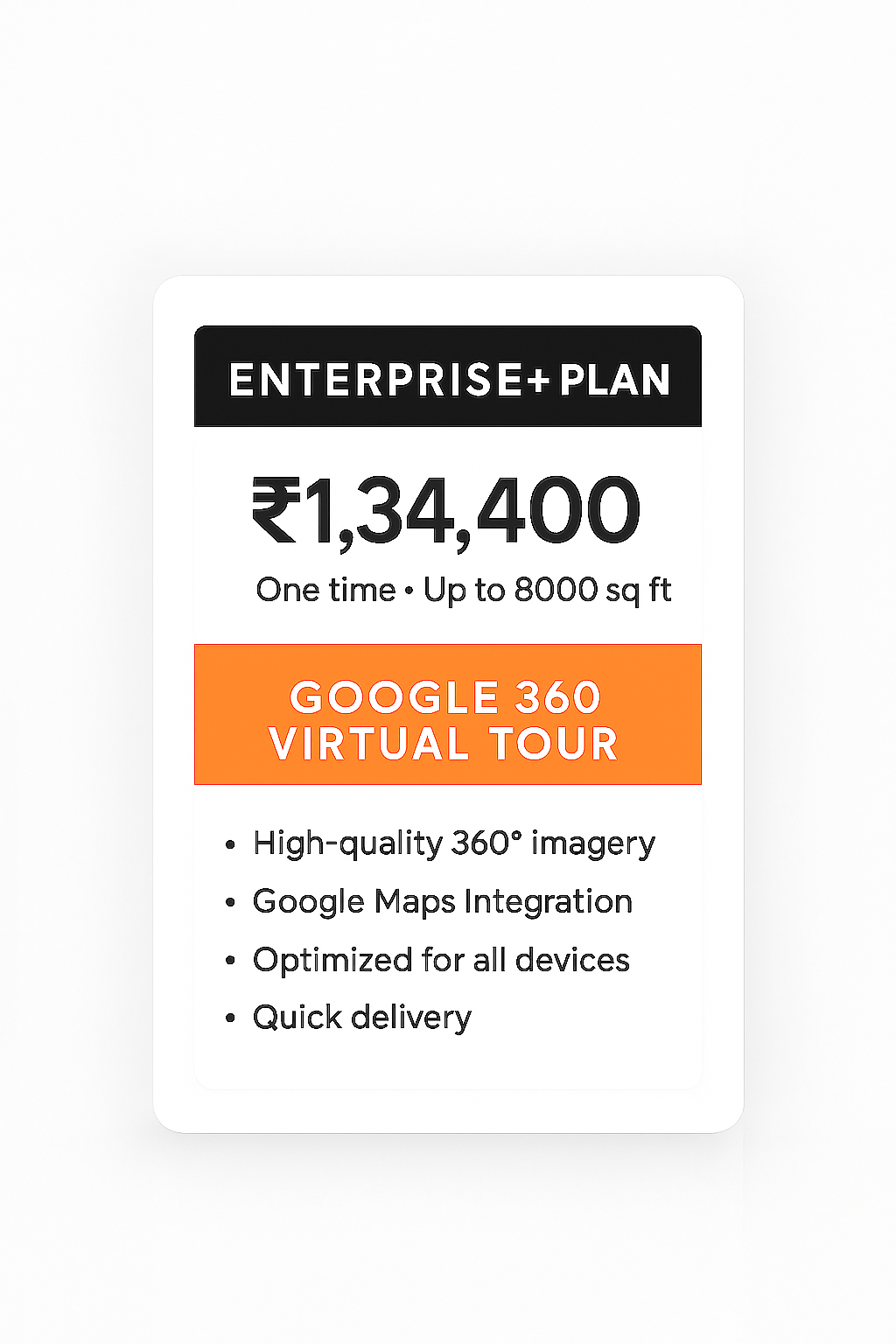 Google 360 Virtual Tour - Enterprise+ Plan