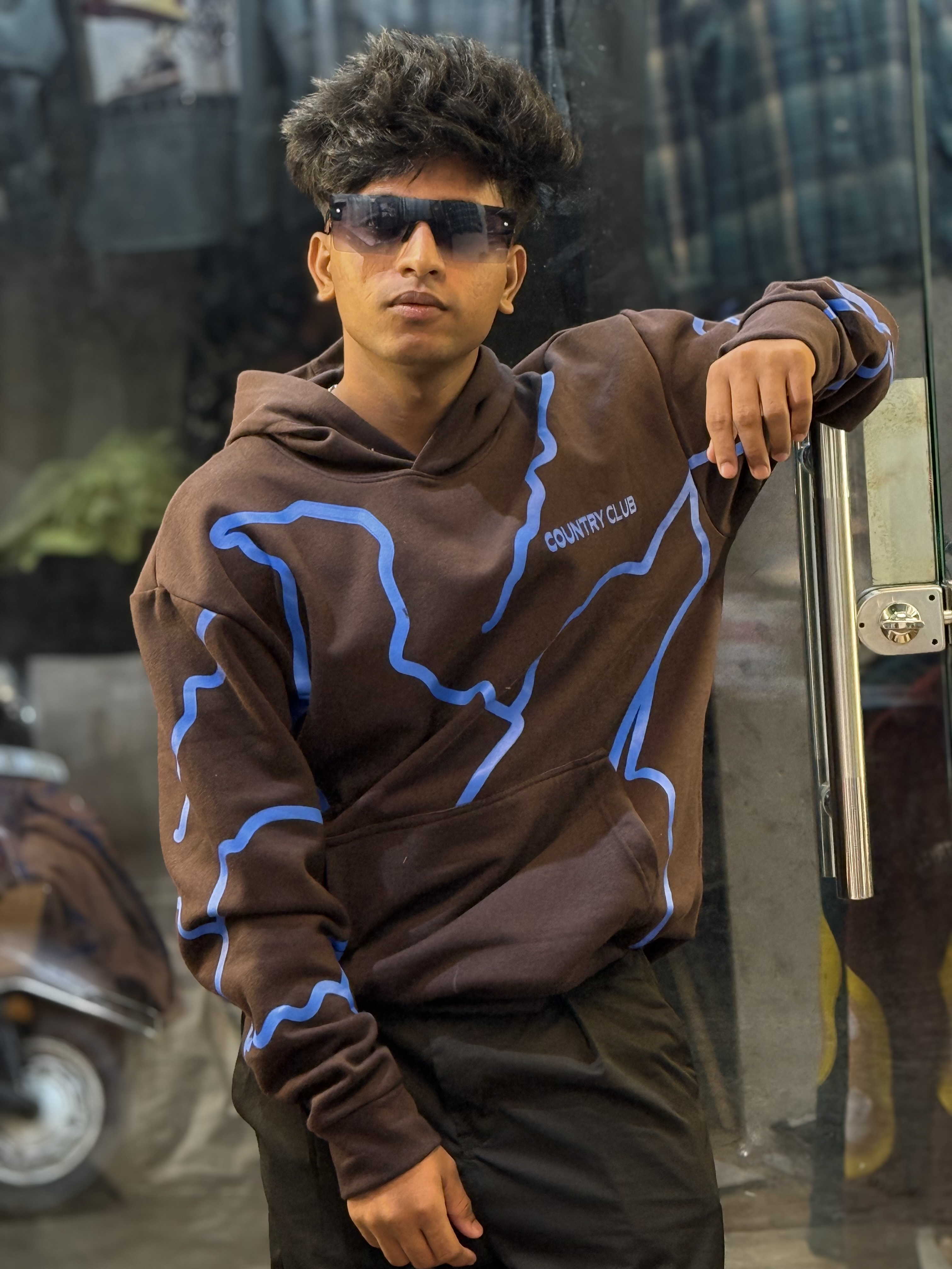 Dark Brown Country Club Hoodie