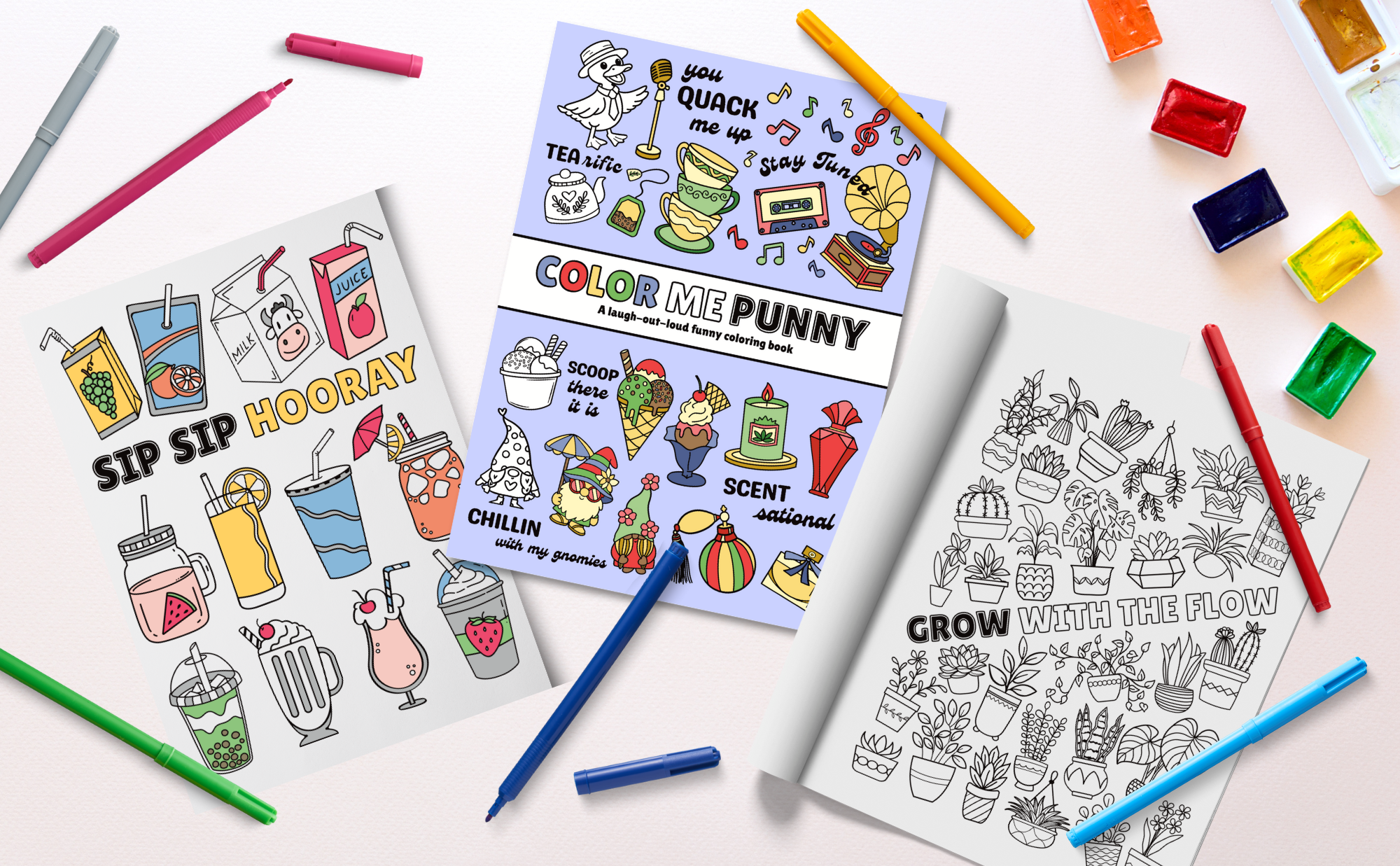 Color Me Punny Coloring Book