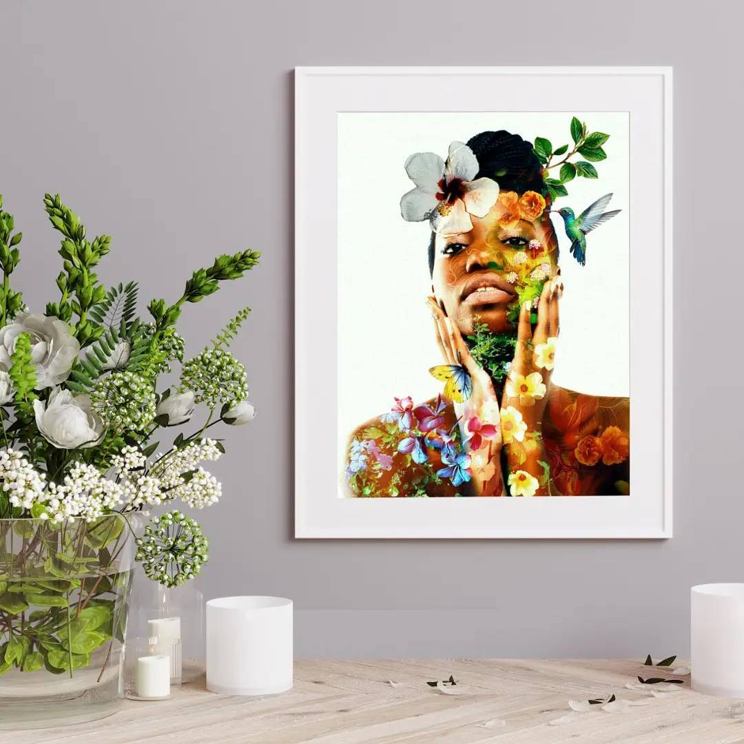 Floral Portrait Art Print