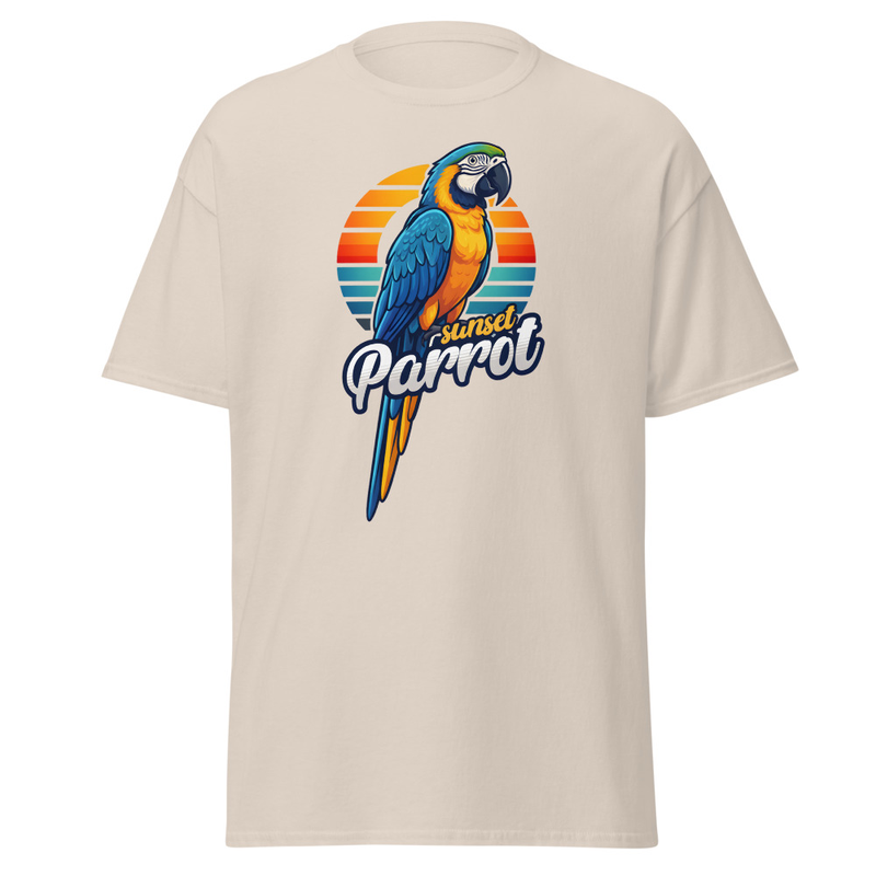 Tropical Parrot Tee – T-Shirt Unisex in Stile Vintage
