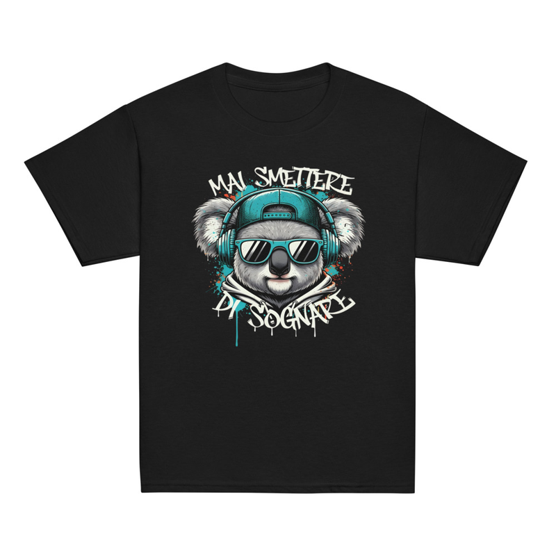 Mai Smettere di Sognare – T-Shirt Motivazionale Koala Style