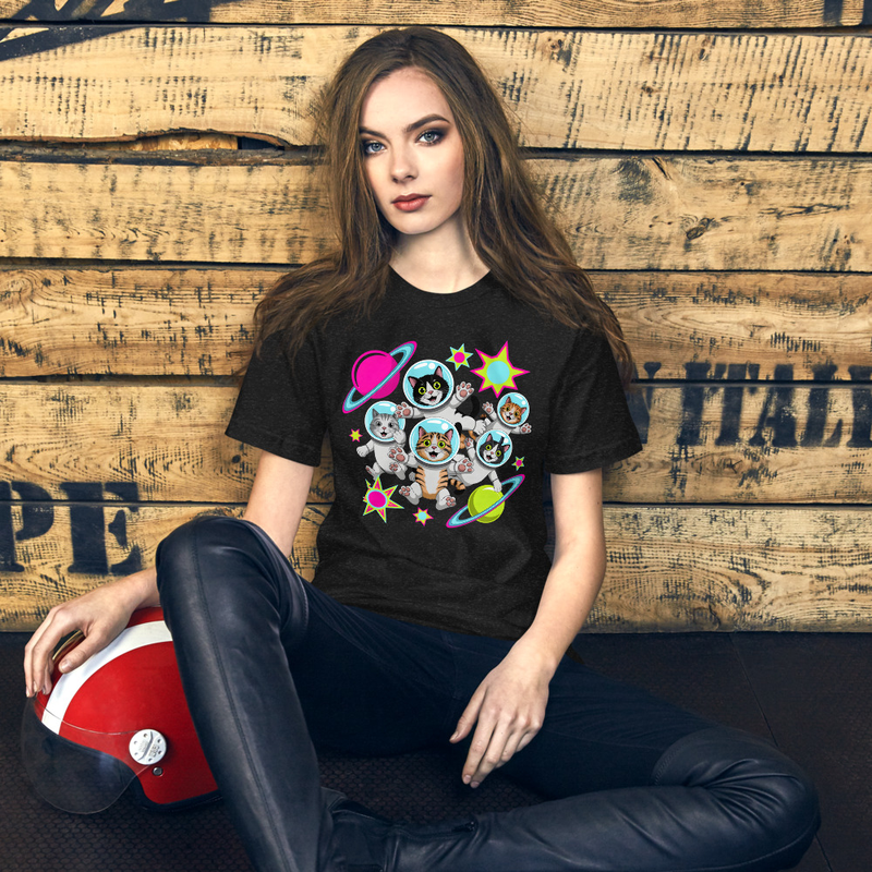 Unisex t-shirt - “Cats from Space” – Simpatico e colorato