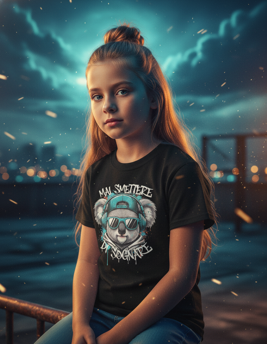 Mai Smettere di Sognare – T-Shirt Motivazionale Koala Style