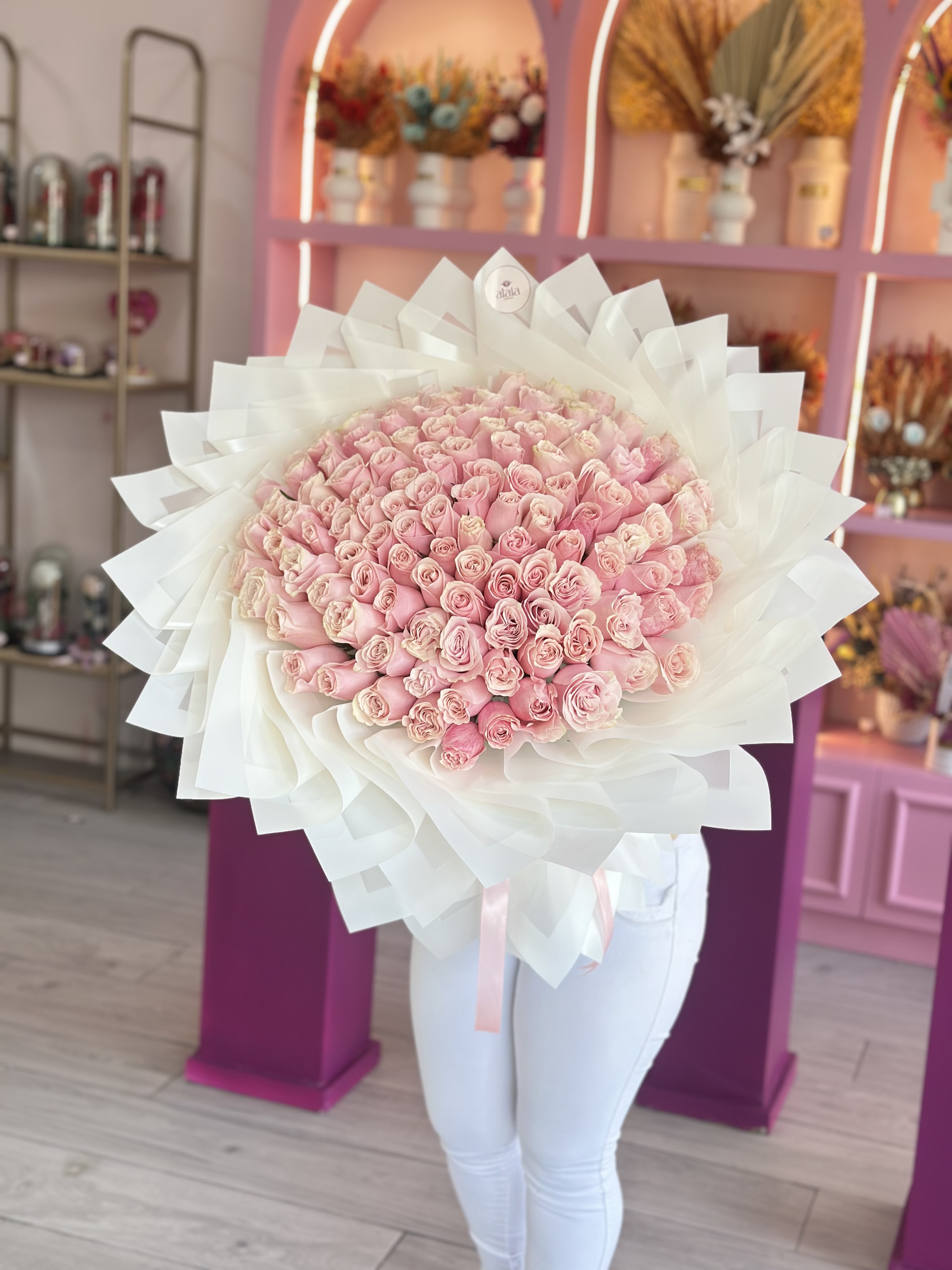 100 rosas gama de rosado