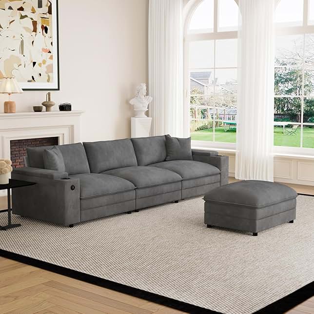 Modern Gray Sectional Sofa