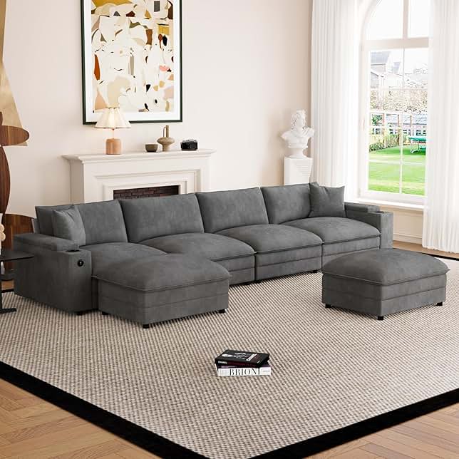 Modern Gray Sectional Sofa