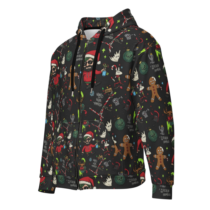 Bad Santa Unisex zip hoodie
