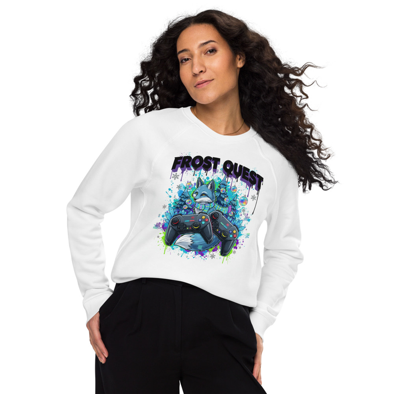 Frost quest Unisex organic raglan sweatshirt