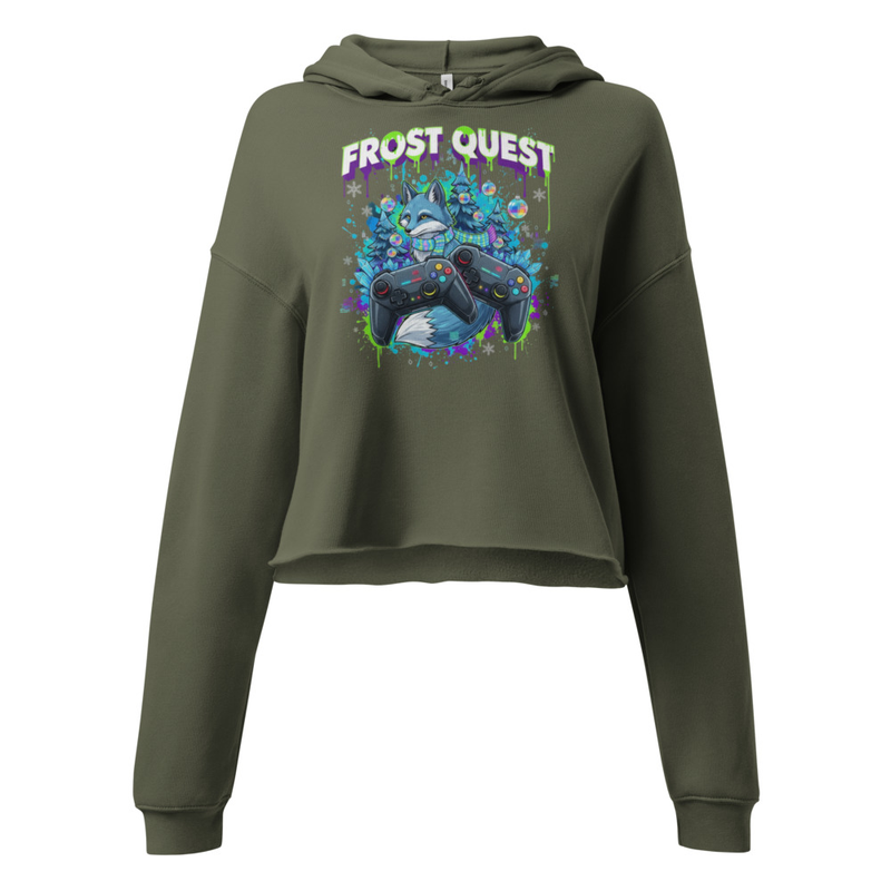 Frost quest Crop Hoodie