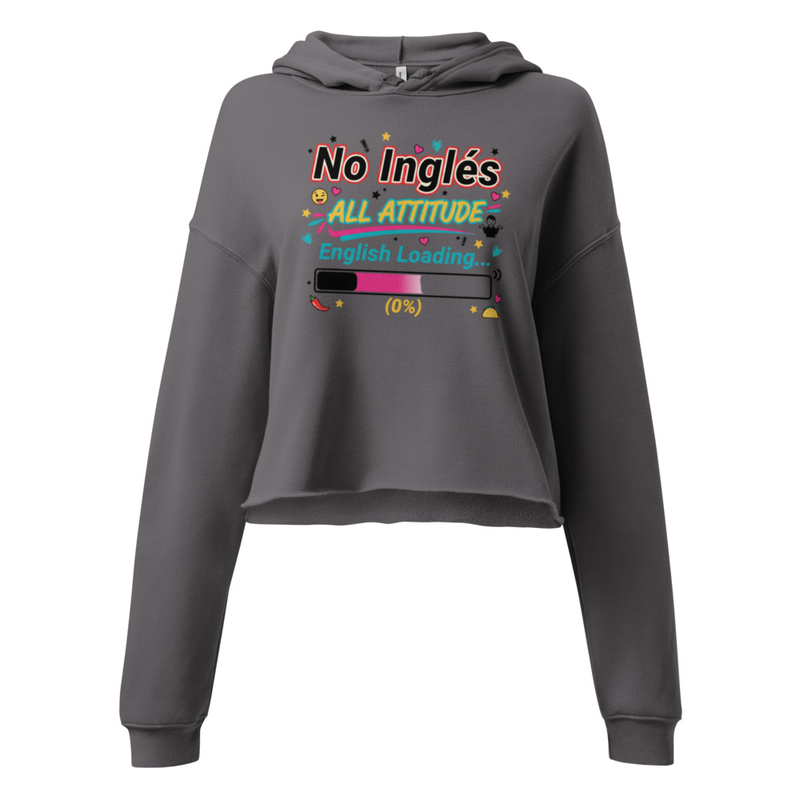 No Inglés Cropped Hoodie