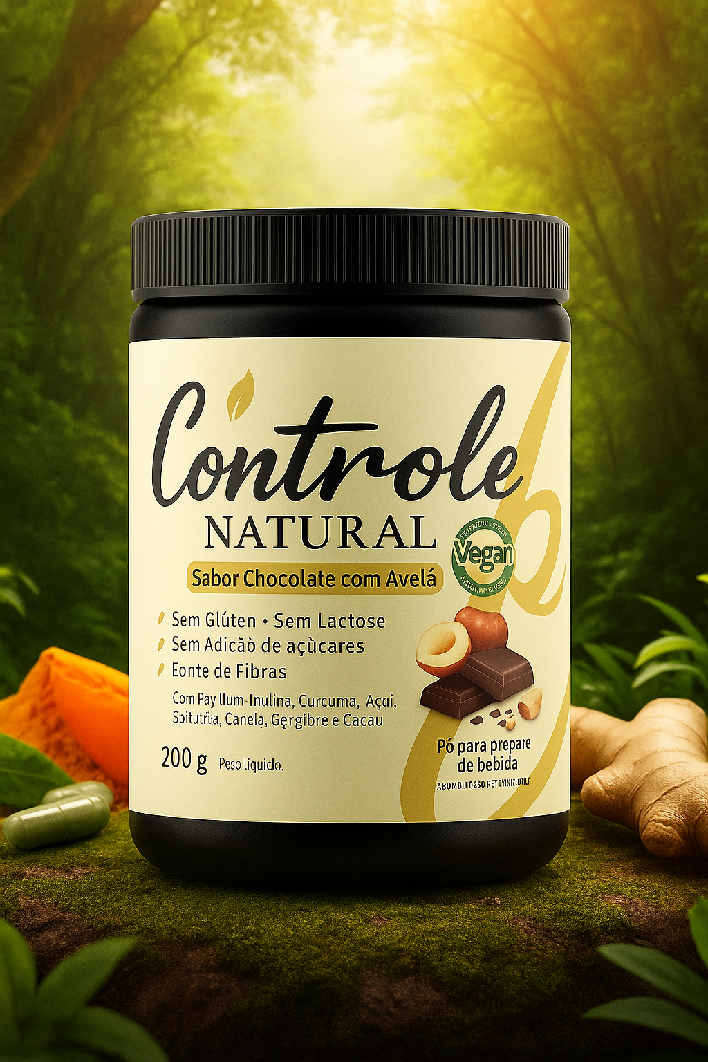 Controle Natural Sabor Chocolate com Avelã