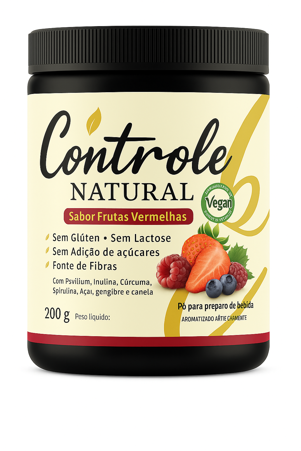Controle Natural Sabor Frutas Vermelhas