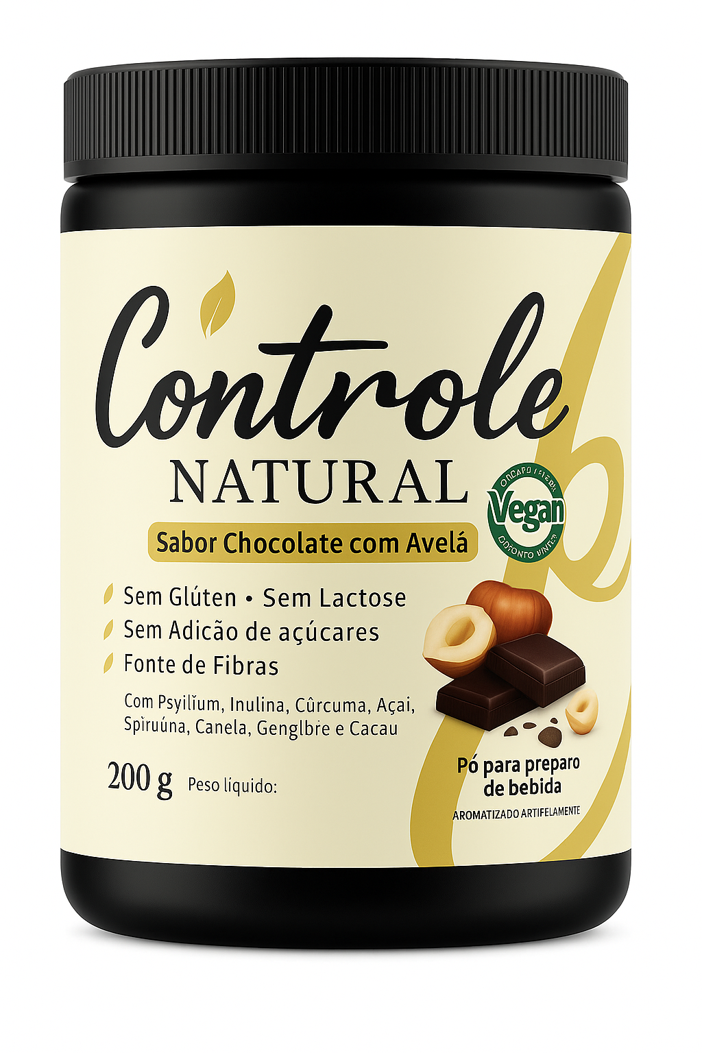 Controle Natural Sabor Chocolate com Avelã