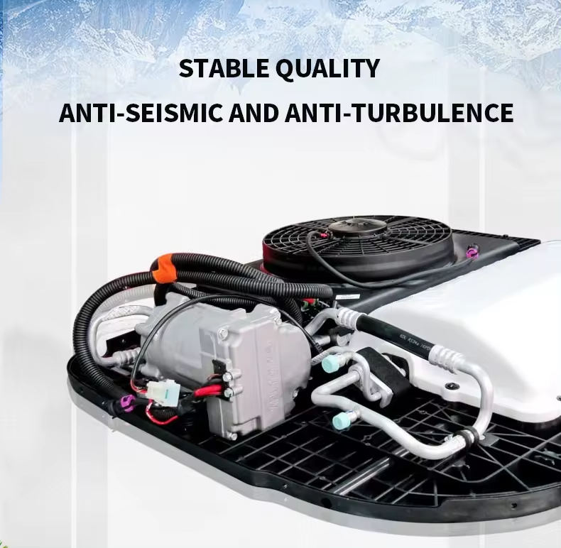 DC 12V rv rooftop air conditioner ultra-thin Electric Parking air conditioning Fit for Motorhome Camper van truck excavator off-road vehicle SUV Bus 7000BTU New energy