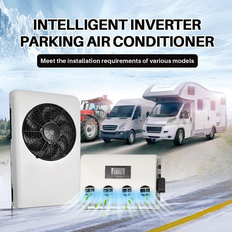 Exhonice Vehicle Air Conditioner Universal 12v 24V Dc Ac Mini Truck  for Truck Cabin Cars Excavator RV Parking Air Conditioning