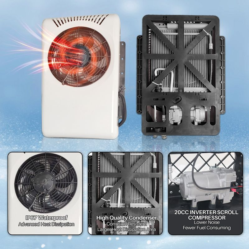 12v 24v Split Air Conditioner Tractor Air Conditioner Truck Parking Air Conditioner for Car