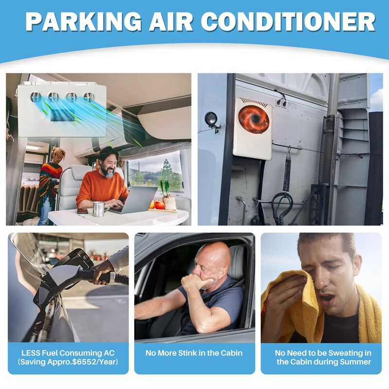 12v 24v Split Air Conditioner Tractor Air Conditioner Truck Parking Air Conditioner for Car