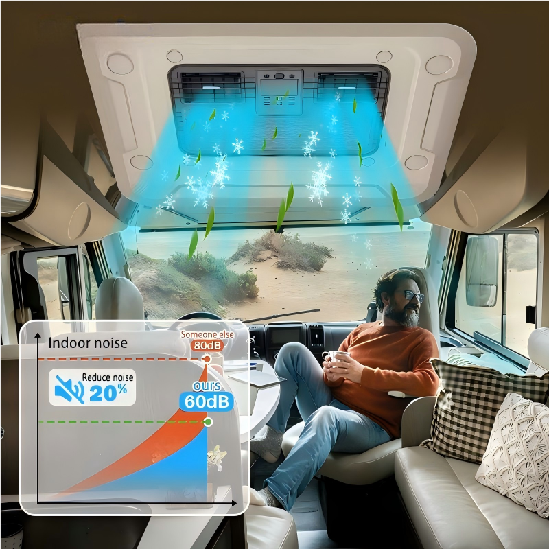 Aire Acondicionado Cabin Rooftop 12V Parking Cooler Air Conditioning 24 Volt Roof Air Conditioner for Truck RV