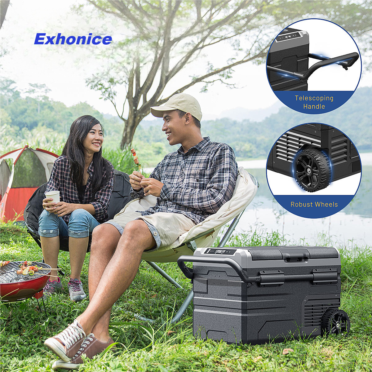 Exhonice Portable Outdoor Refrigerator