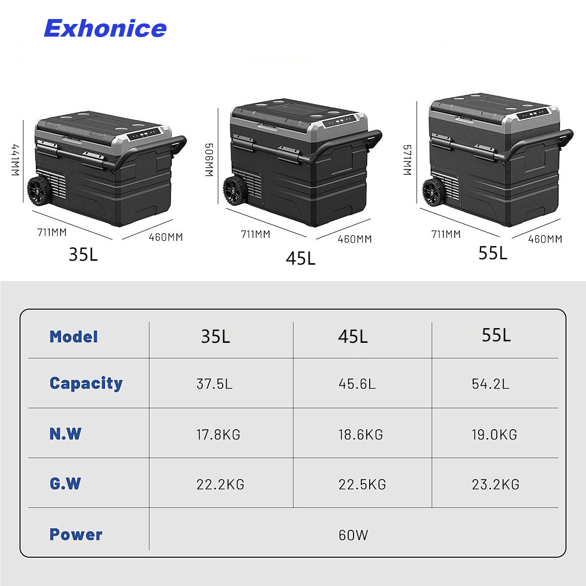 Exhonice Portable Outdoor Refrigerator