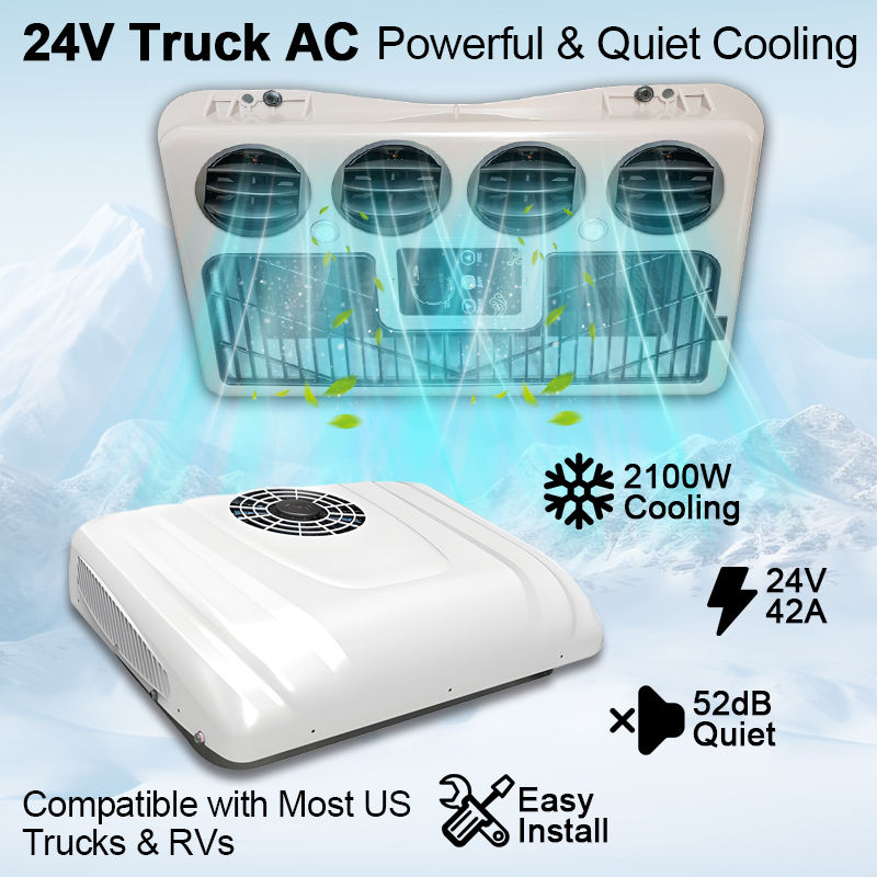 24V Truck Air Conditioner Rv 12v Camper air Conditioning Roof Top AC Parking 24v Caravan air Conditioner air Conditioners for Trucks