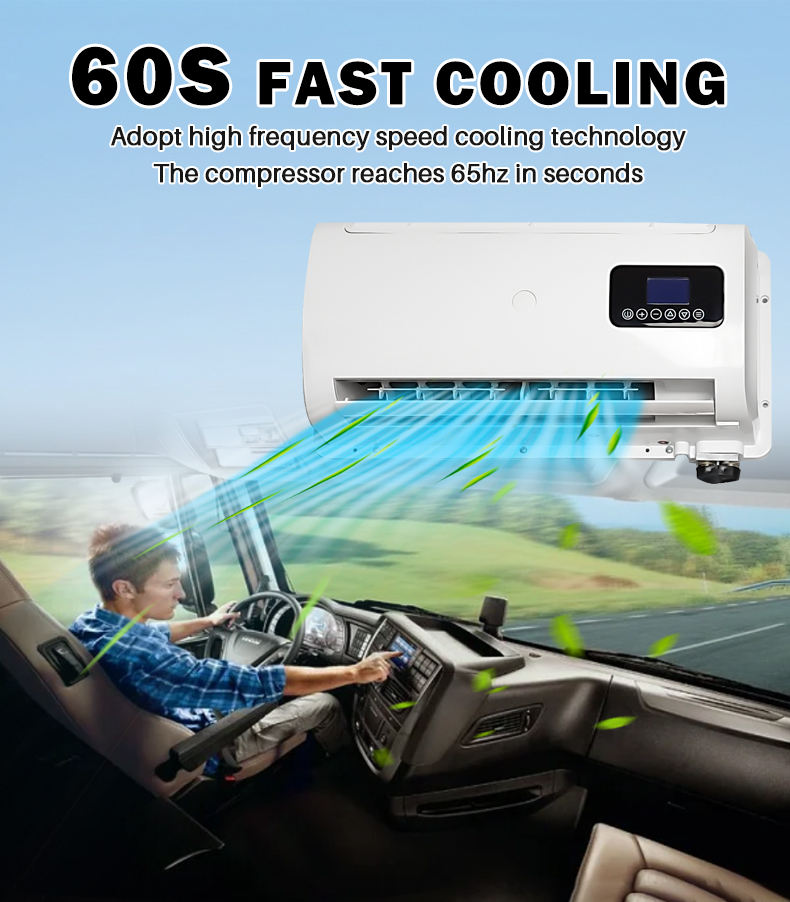 Universal Automotive Air Conditioning Iron Shell 12v 24v Mini Car Truck Air Conditioner for Rv