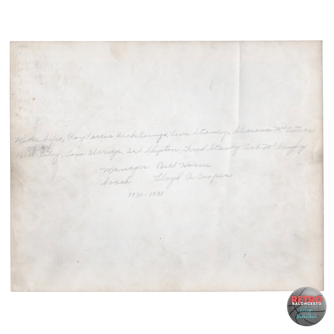 1930-31 8x10 photograph of early integrated basketball team