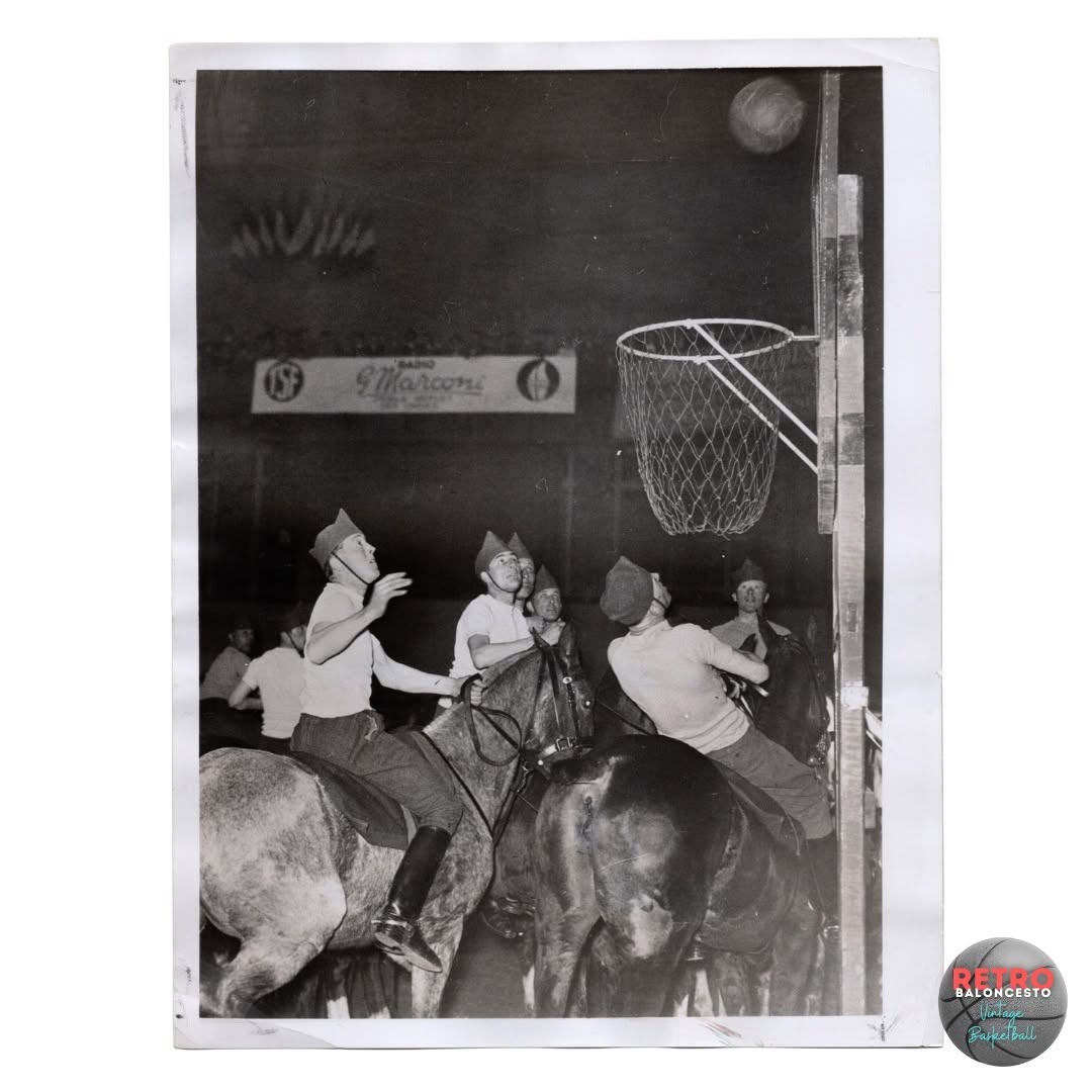 1938 Photograph of Basketball on Horseback, Paris, France