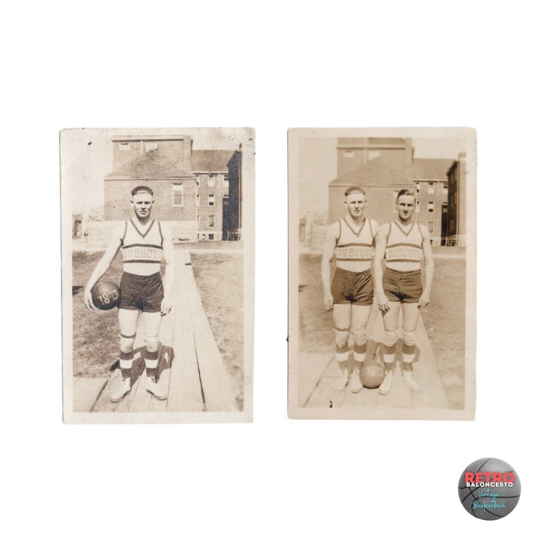 Original Photographs Lot of the University of Dubuque Basketball Team Circa 1918-19