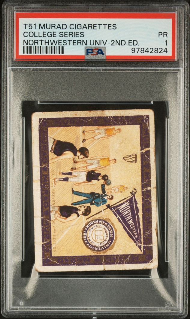 1909 T51 Murad Cigarettes College Series College Series Northwestern Univ-2nd Ed.