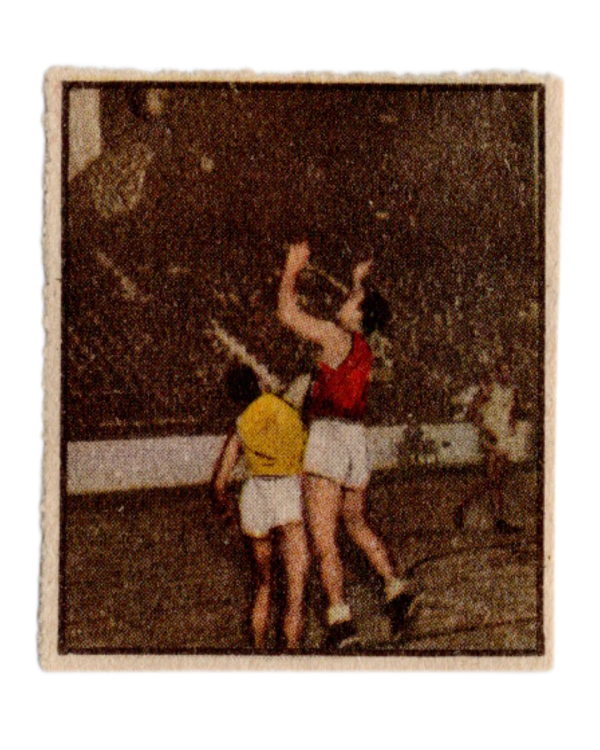 1951 Albosport Editrice Didasco Pallacanestro (Basketball) Card #624 Italy vs Brazil