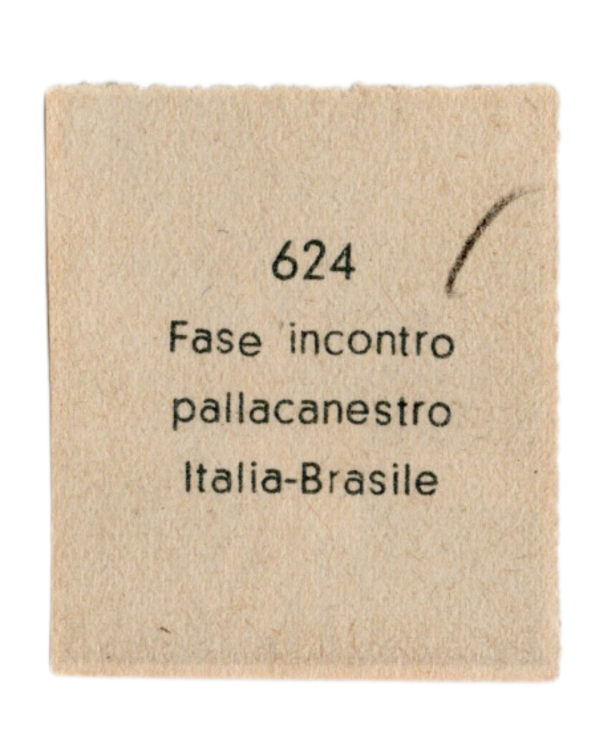 1951 Albosport Editrice Didasco Pallacanestro (Basketball) Card #624 Italy vs Brazil