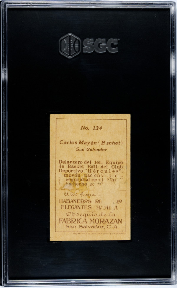 1930 Fabrica Morazan #134 Carlos Mayen Basketball Card