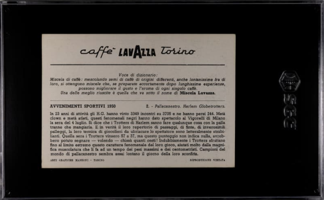 1950 Lavazaa Avvenementi Sportivi #2 Harlem Globetrotters Basketball Card