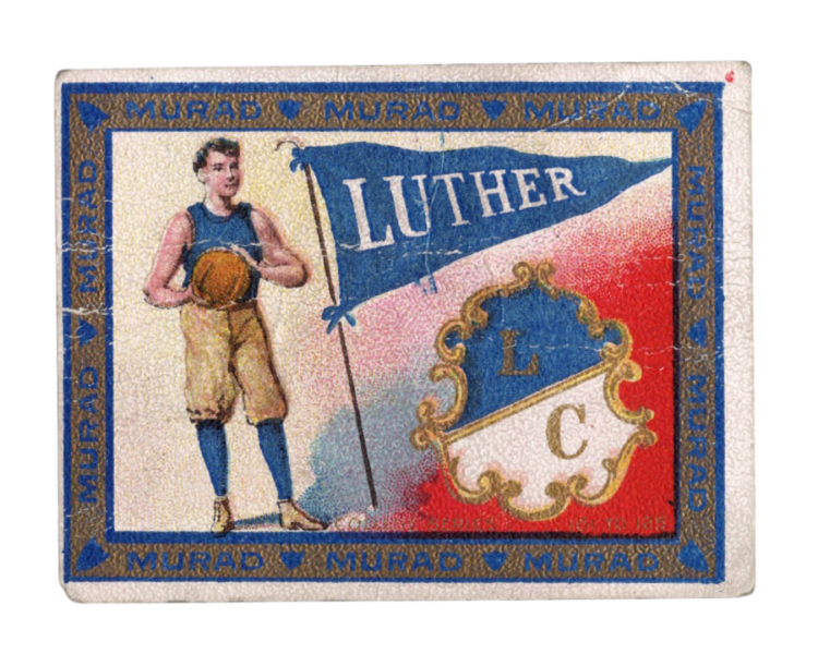 1909-1910 T51 Murad Cigarettes College Series Luther College Basketball
