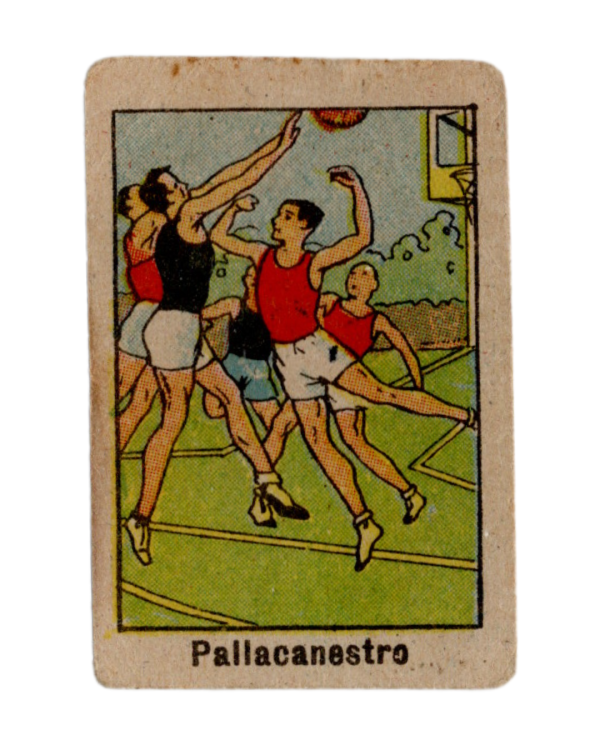 1930s Italian Pallacanestro (Basketball) Card, Unknown Maker