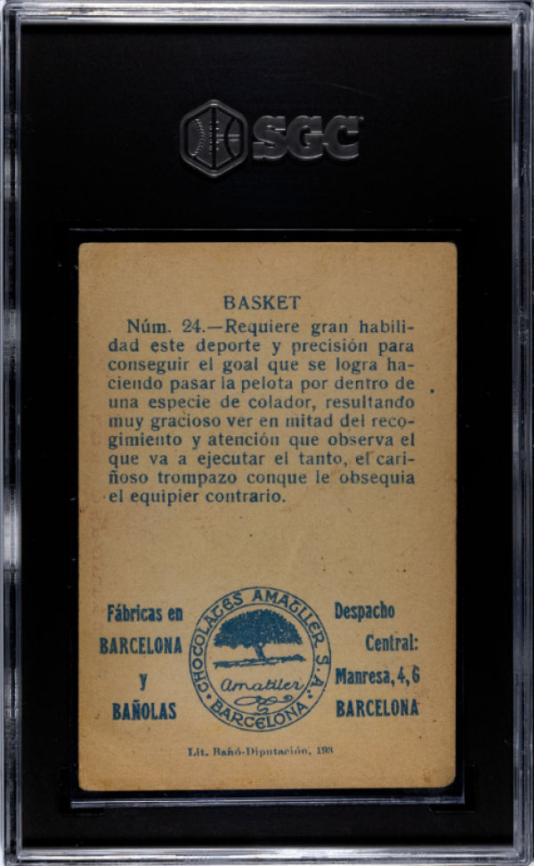 1930s Chocolates Amatller Los Deportes #24 Basketball